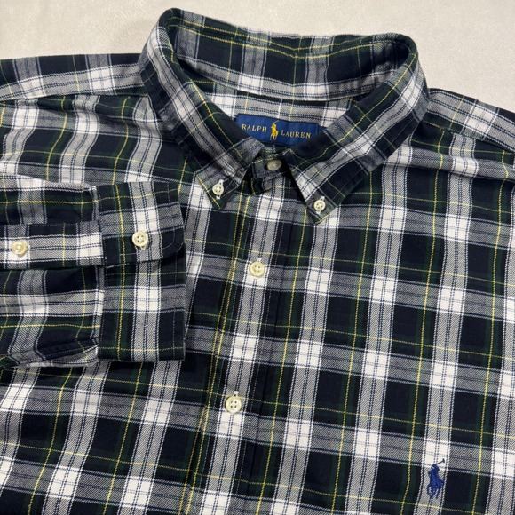 Ralph Lauren Performance Plaid Button Down Long Sleeve Flannel Shirt Mens 2XLT - Picture 1 of 8